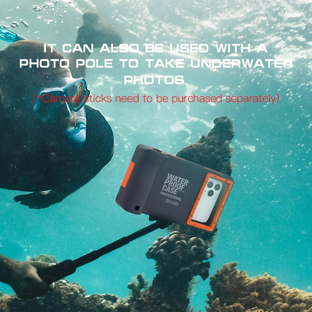 Phone Case Waterproof to 50 Ft Shock-Resistant Dust-Proof