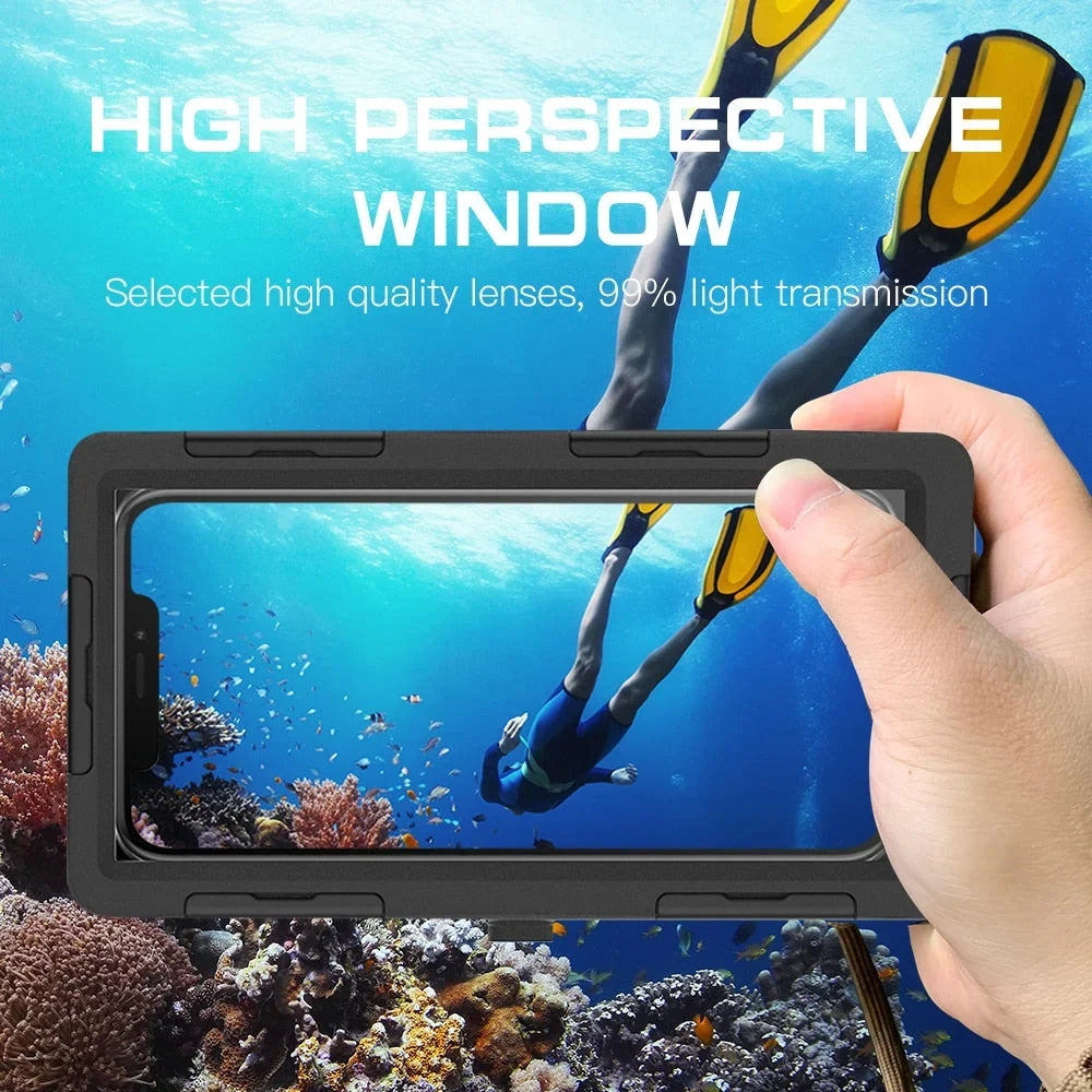 Phone Case Waterproof to 50 Ft Shock-Resistant Dust-Proof