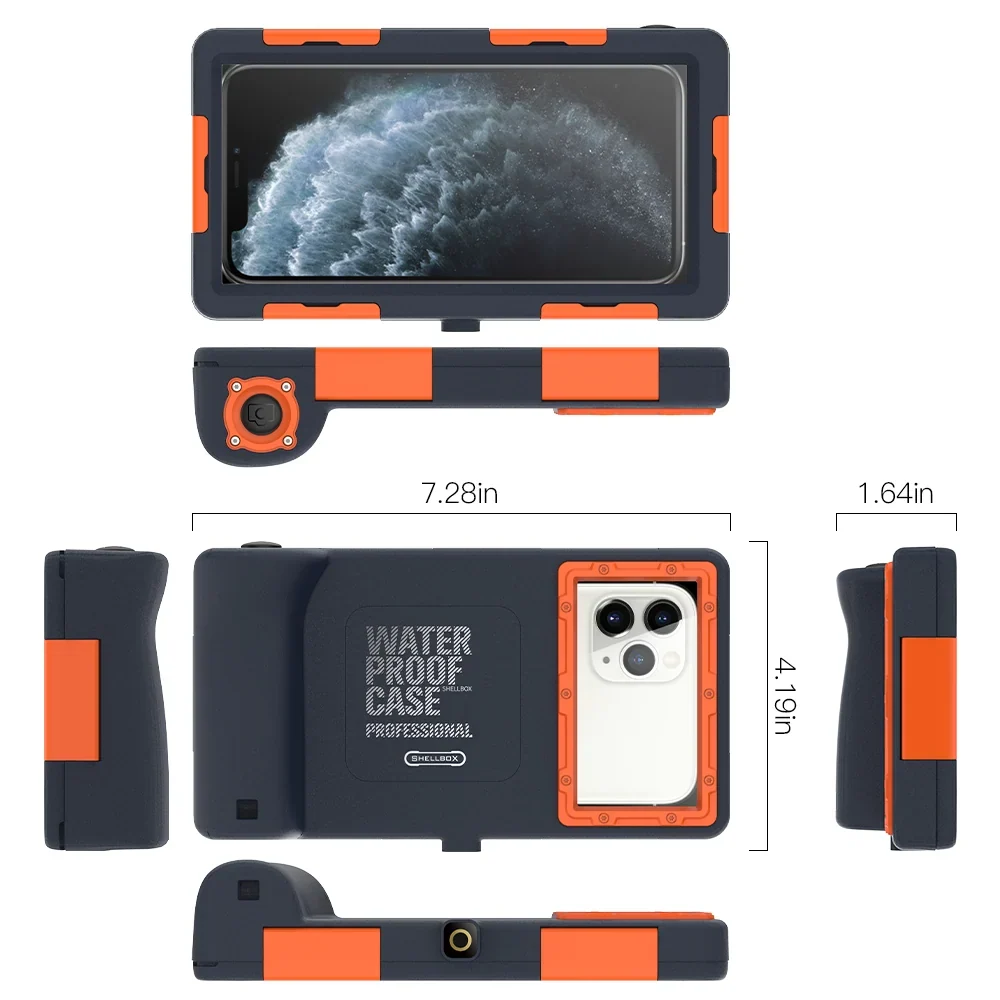 Phone Case Waterproof to 50 Ft Shock-Resistant Dust-Proof