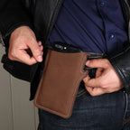 Phone Holder PU Leather Hands-Free Waist-Worn