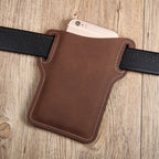 Phone Holder PU Leather Hands-Free Waist-Worn