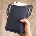 Phone Holder PU Leather Hands-Free Waist-Worn
