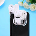 Phone Microscope 60X Magnification Clip-On With Built-In Lights