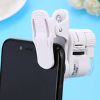 Phone Microscope 60X Magnification Clip-On With Built-In Lights