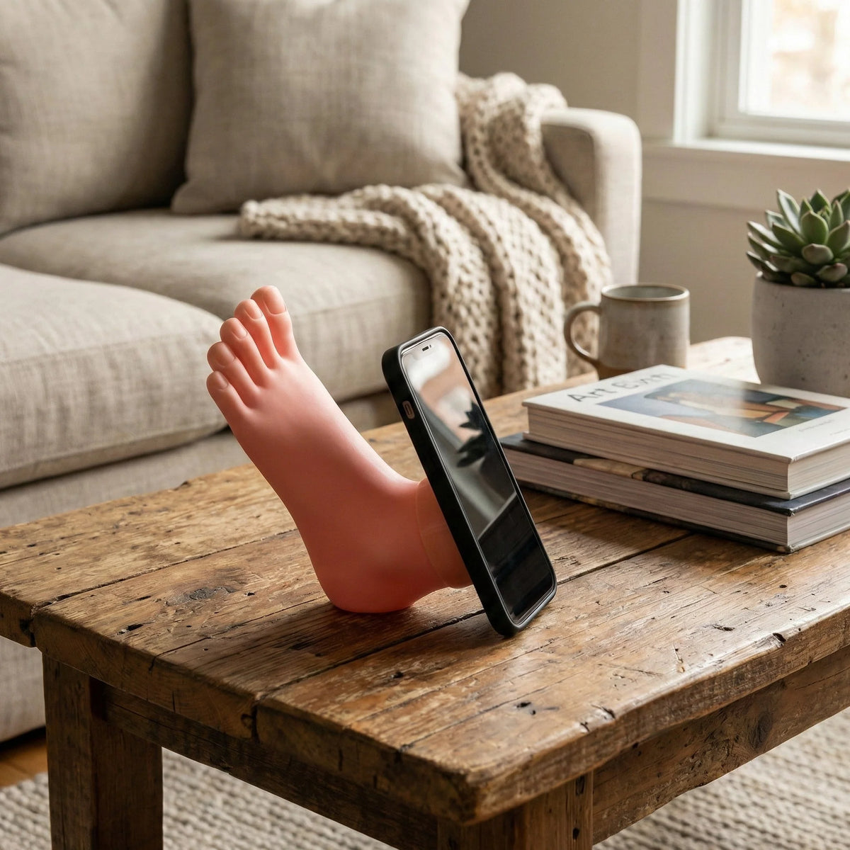 Phone Stand Foot-Shaped Shock-Resistant ABS