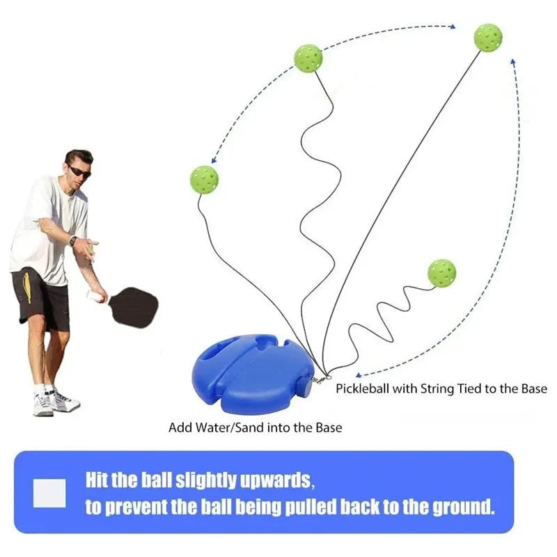 Pickleball Trainer Solo Rebound Glow-in-the-Dark Ball Water-Fill Base