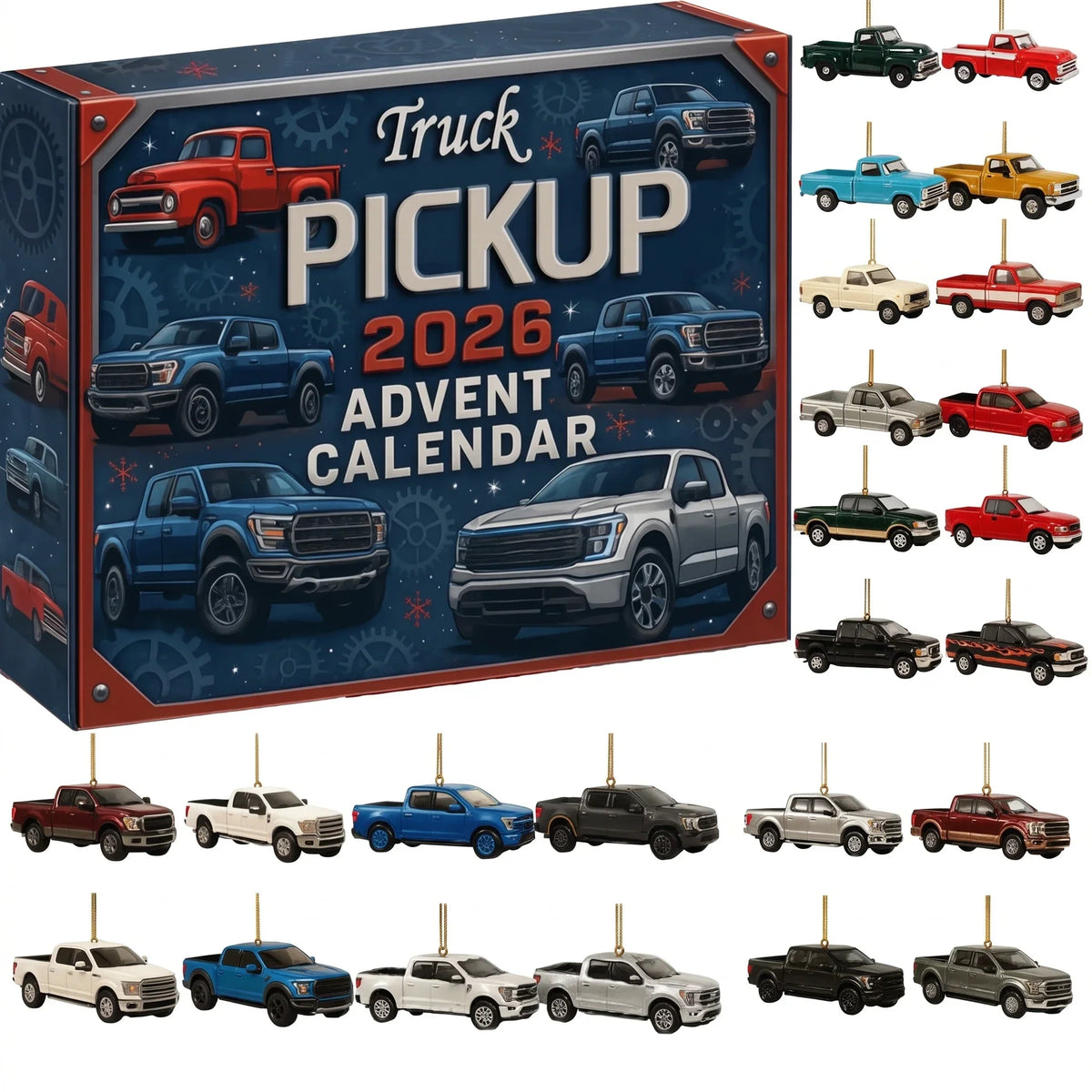 Pickup Truck Advent Calendar 24 Miniature Collectible Models