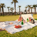Picnic Blanket Fringed Boho Waterproof Backing