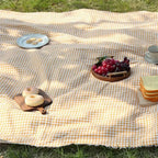 Picnic Blanket Quick-Drying Lightweight Foldable Checkered Design