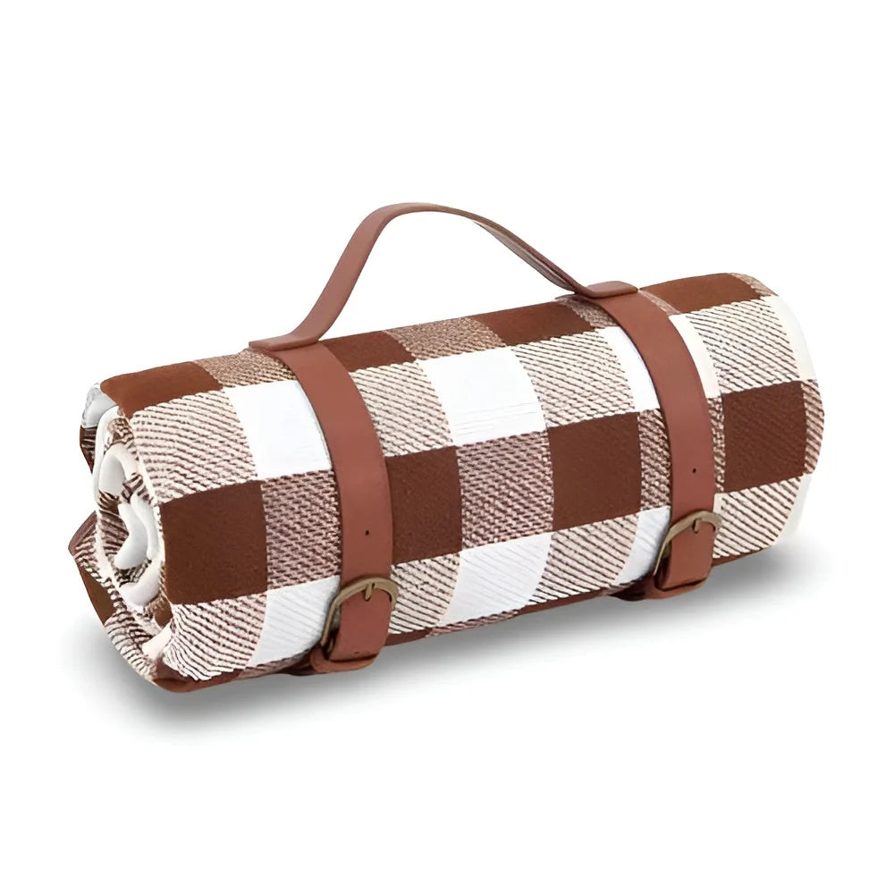 Picnic Blanket Water-Repellent Backing Foldable With Handle