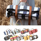 Picnic Blanket Water-Repellent Backing Foldable With Handle
