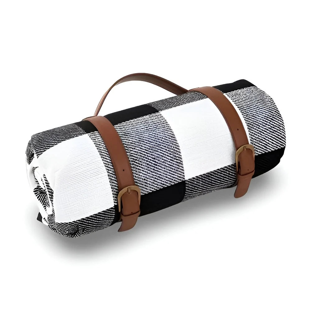 Picnic Blanket Water-Repellent Backing Foldable With Handle
