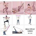 Pilates Bar Set Integrated Resistance Bands & Foot Straps