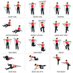 Pilates Bar Set Integrated Resistance Bands & Foot Straps