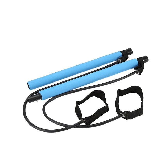Pilates Bar Set Integrated Resistance Bands & Foot Straps