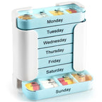 Pill Organizer 7-Day Color-Coded Secure Closure