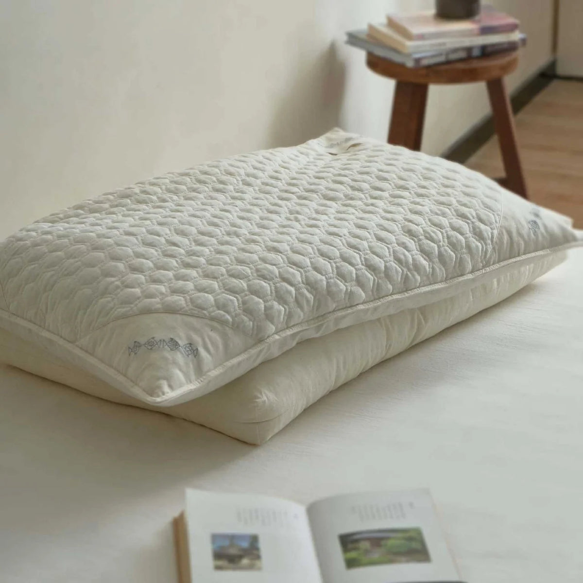 Pillow Buckwheat Hulls Polyester Fiber Removable Cover