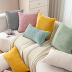 Pillow Cover Mixed-Rib Corduroy Concealed Zipper