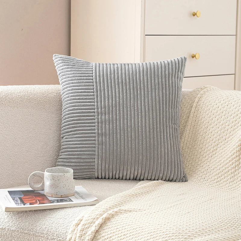 Pillow Cover Mixed-Rib Corduroy Concealed Zipper