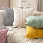 Pillow Cover Mixed-Rib Corduroy Concealed Zipper