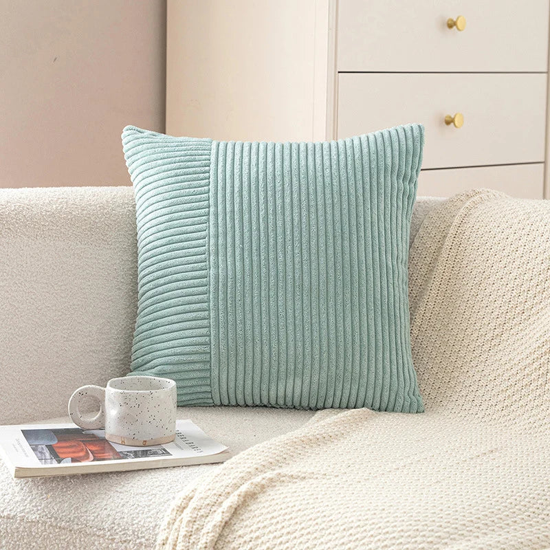 Pillow Cover Mixed-Rib Corduroy Concealed Zipper