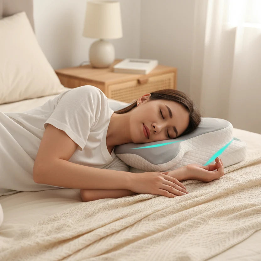 Pillow Ergonomic Contour Memory Foam Washable Cover