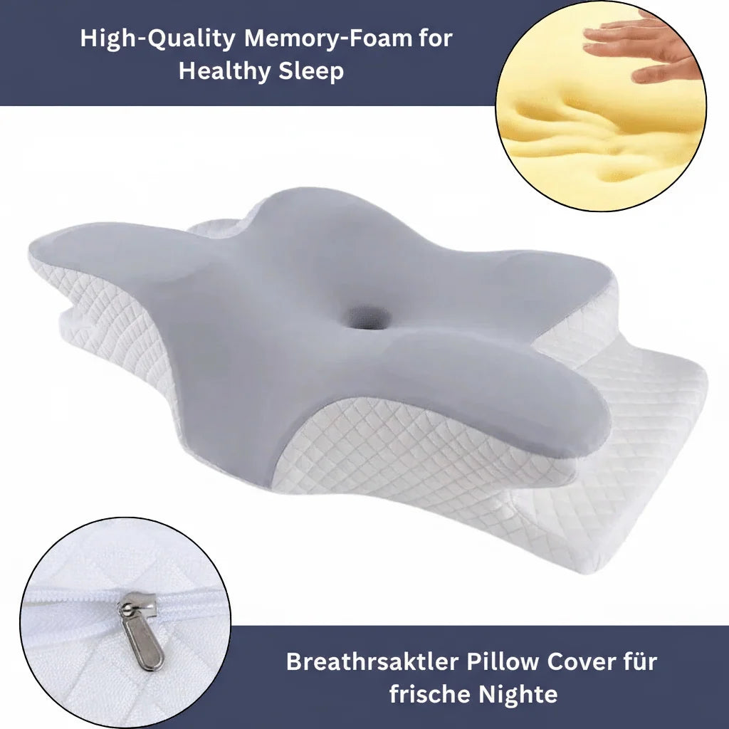Pillow Ergonomic Contour Memory Foam Washable Cover