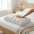 Pillow Ergonomic Neck Support Microfiber Fill Machine Washable Cover