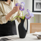 Pitcher Vase Sculptural Matte Ceramic Single Stem