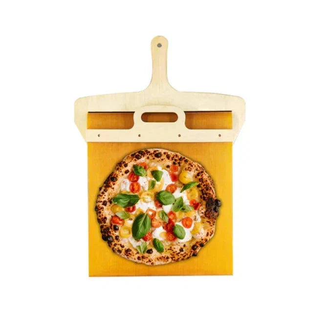 Pizza Peel Slim Stainless Steel Blade Wooden Handle