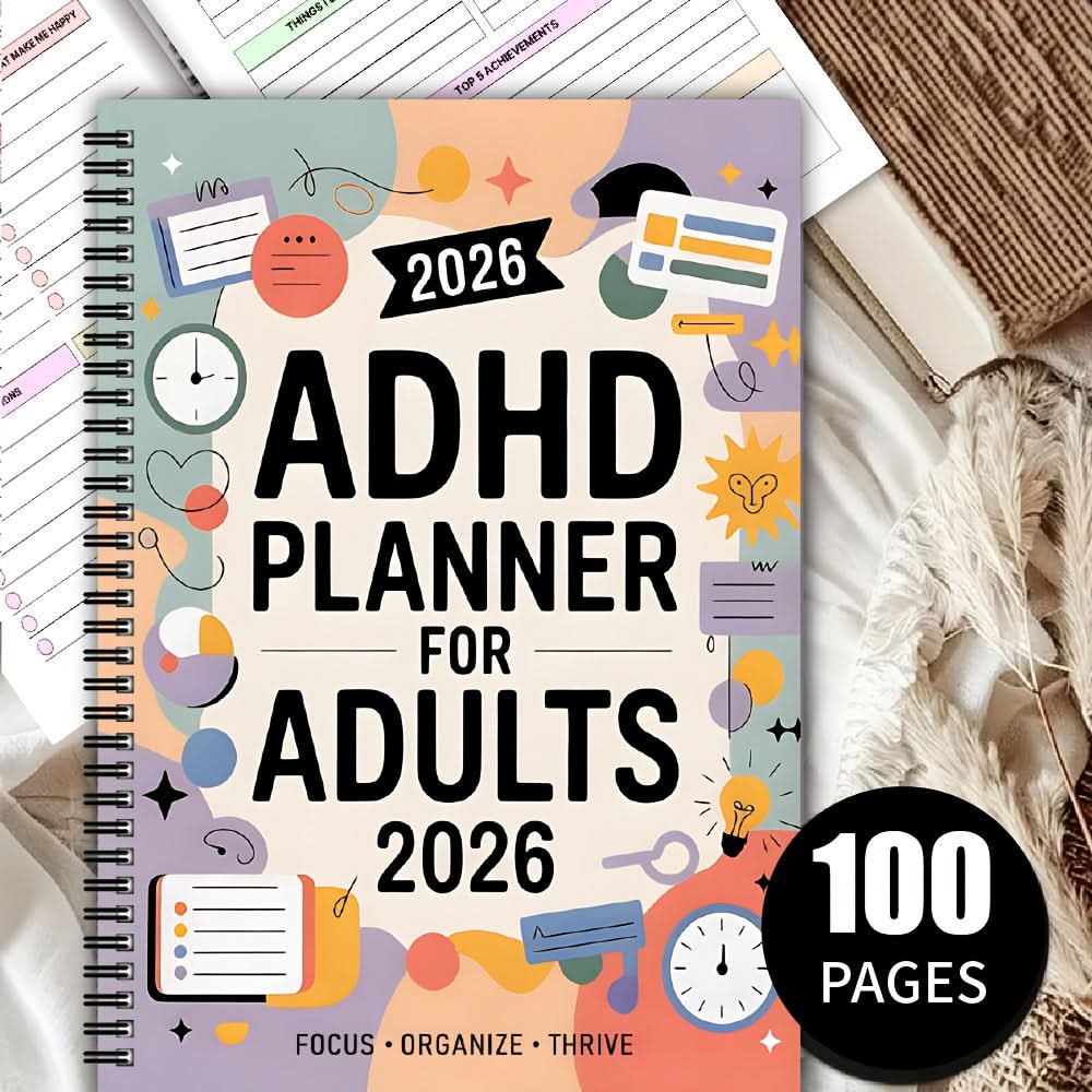 Planner ADHD Friendly Daily & Weekly Dated 2026