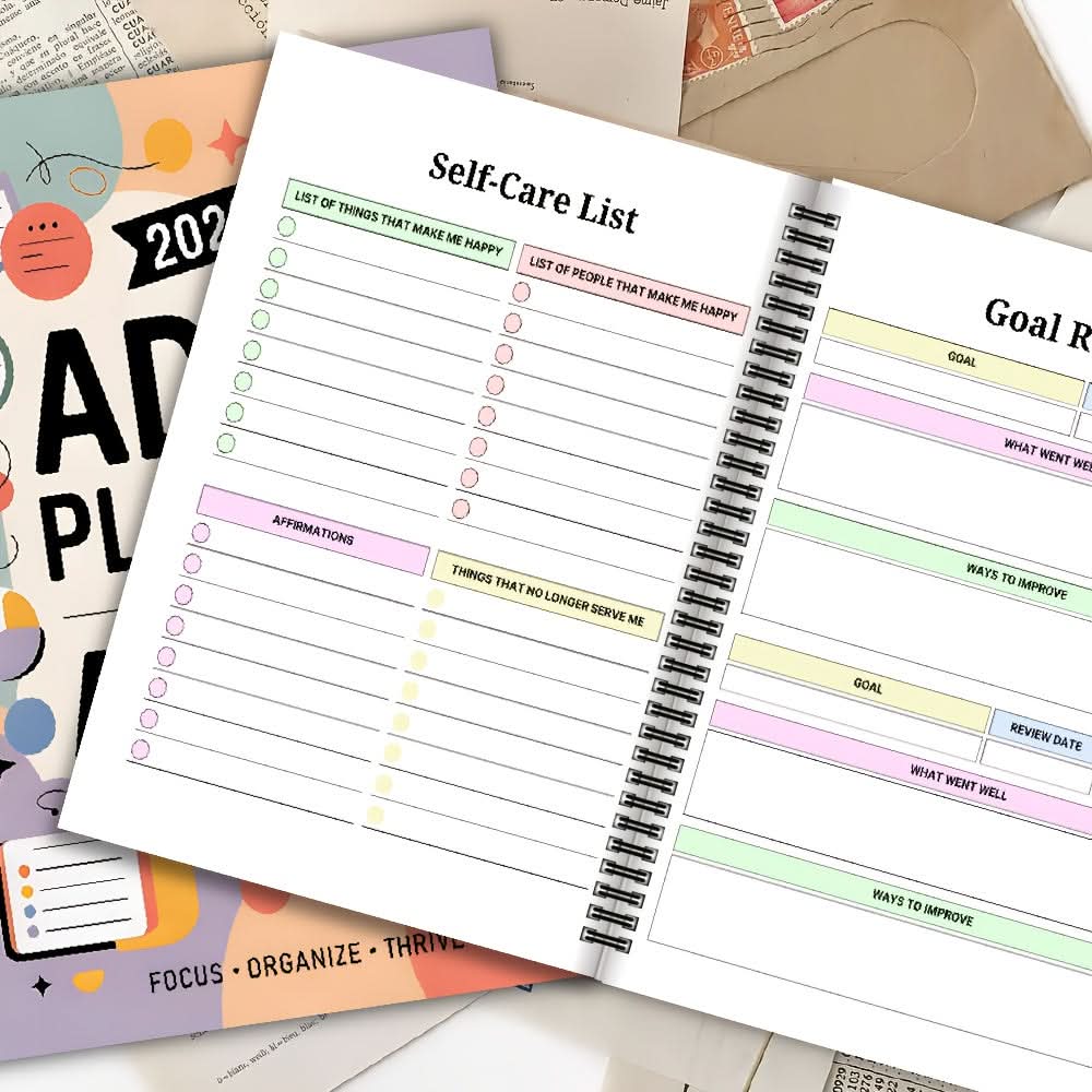 Planner ADHD Friendly Daily & Weekly Dated 2026