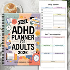 Planner ADHD Friendly Daily & Weekly Dated 2026