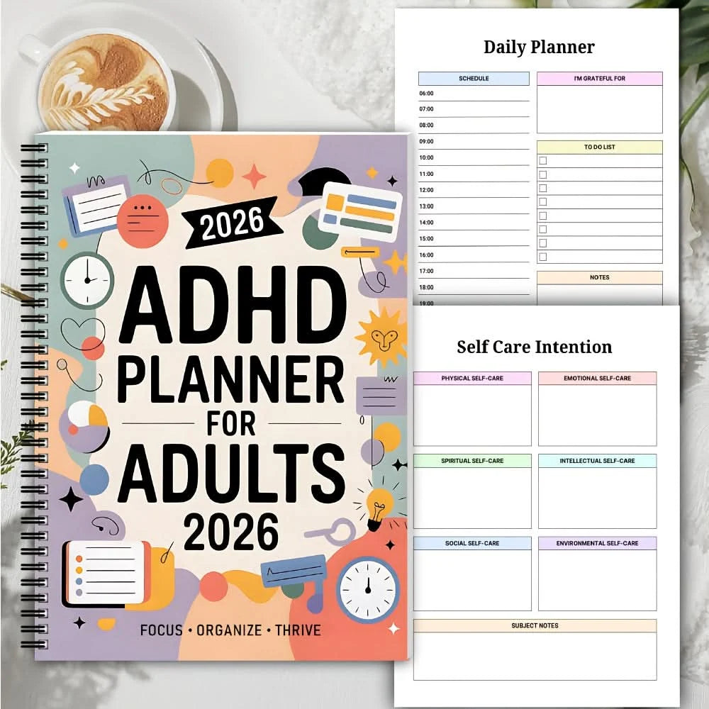 Planner ADHD Friendly Daily & Weekly Dated 2026