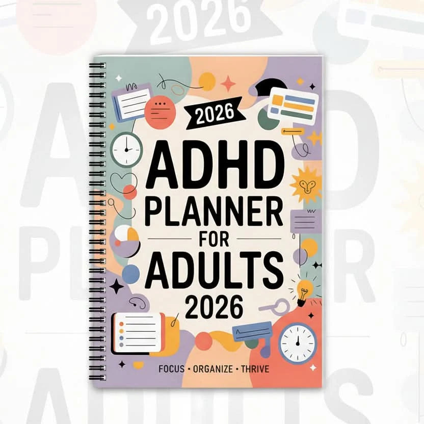 Planner ADHD Friendly Daily & Weekly Dated 2026