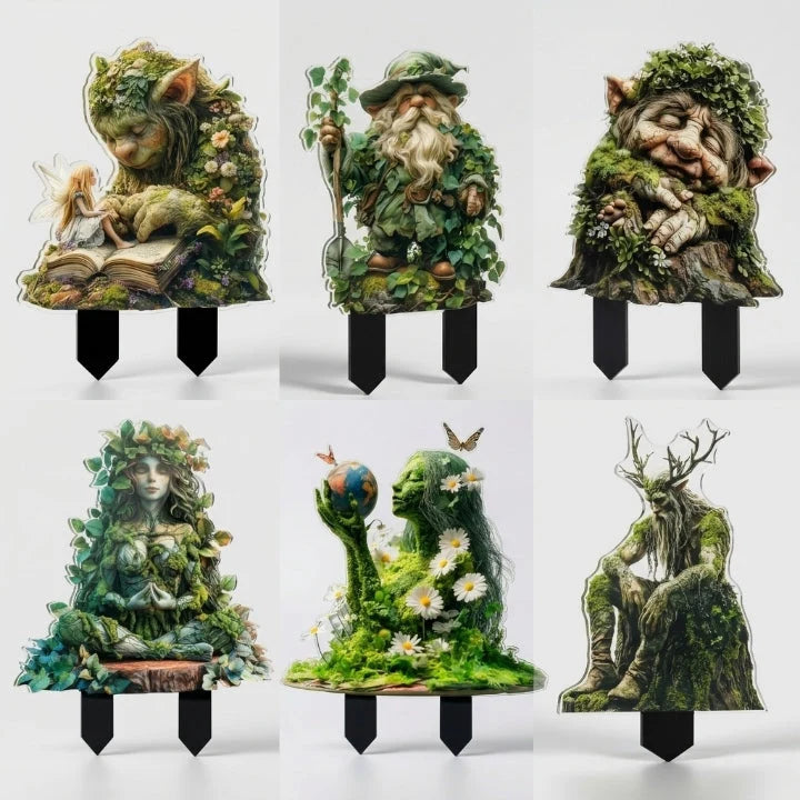 Plant Stakes Acrylic Flat Mythical Designs