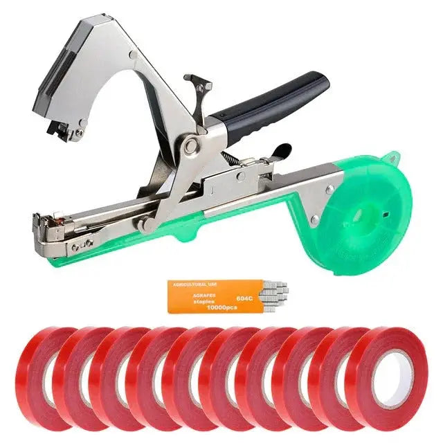 Plant Tying Tool One-Handed With Bands & Staples