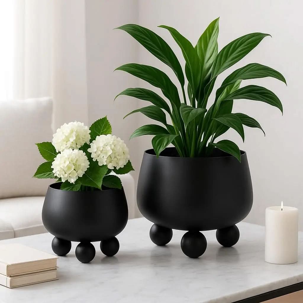 Planter Set Ceramic Modern Minimalist Set of 3