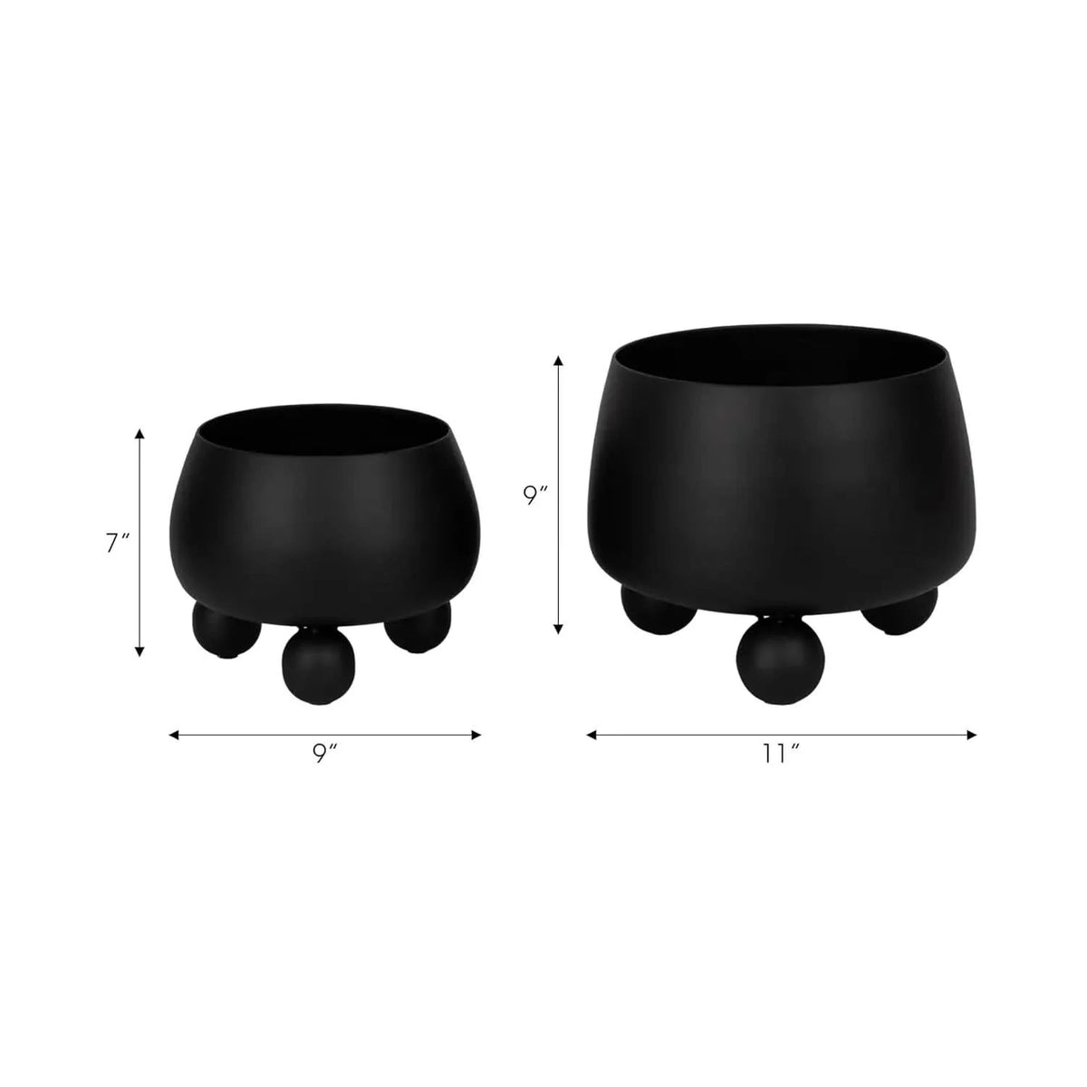 Planter Set Ceramic Modern Minimalist Set of 3
