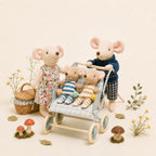 Plush Mouse Toy Organic Cotton Hand-Stitched Details