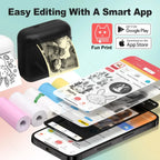 Pocket Thermal Printer Inkless Bluetooth 57mm