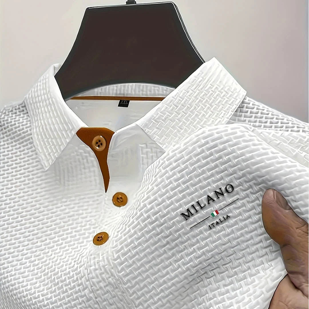 Polo Shirt Textured Lightweight Breathable
