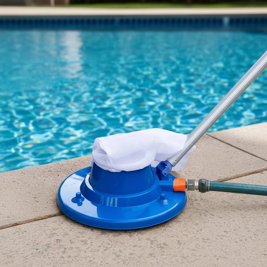 Pool Vacuum Cleaner Water-Powered Chemical-Free Reusable Filter
