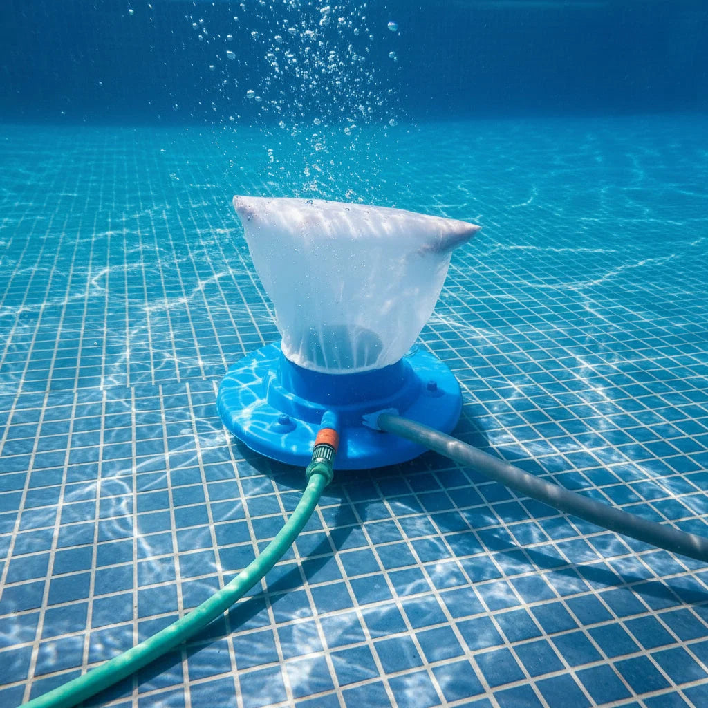 Pool Vacuum Cleaner Water-Powered Chemical-Free Reusable Filter