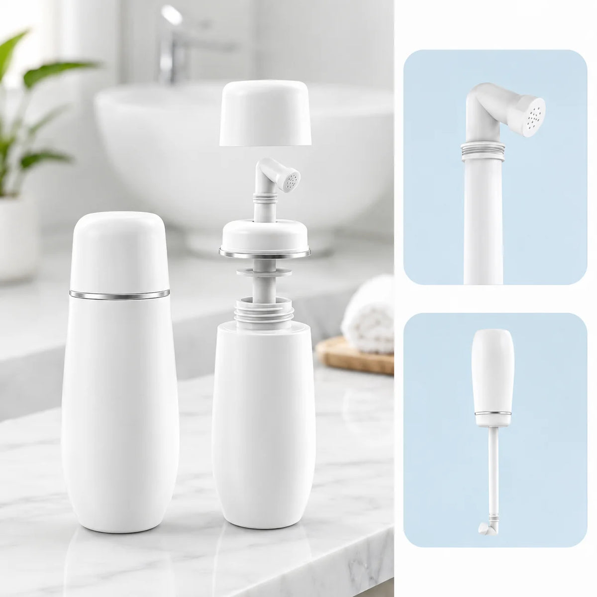 Portable Bidet Manual Hand-Press Adjustable Nozzle 400 ml