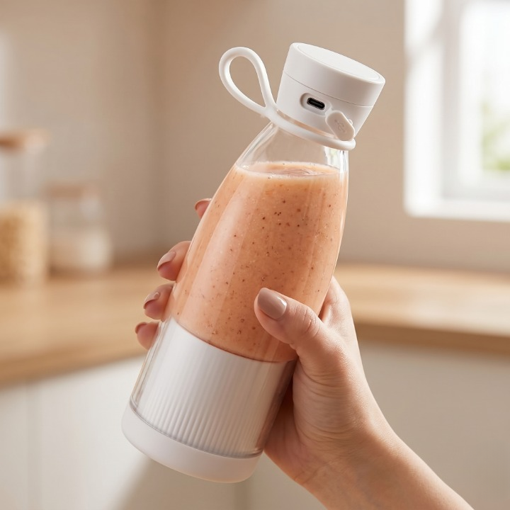 Portable Blender USB Rechargeable 6 Stainless Steel Blades BPA Free