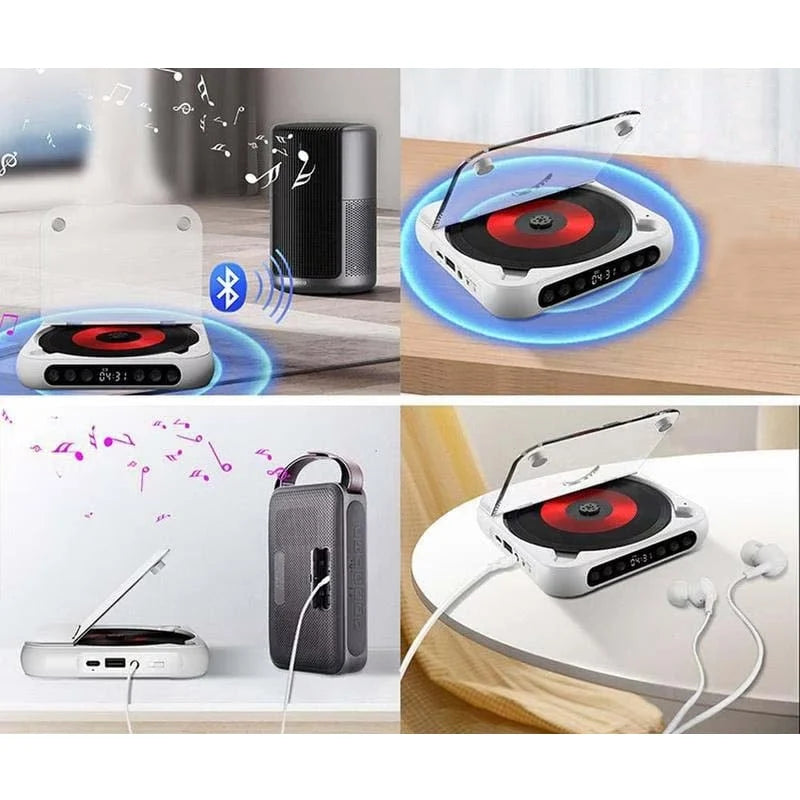Portable CD Player Bluetooth Hi-Fi 6-Hour Battery
