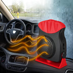 Portable Car Heater 12V Plug-In Heat & Fan Modes 180° Rotation