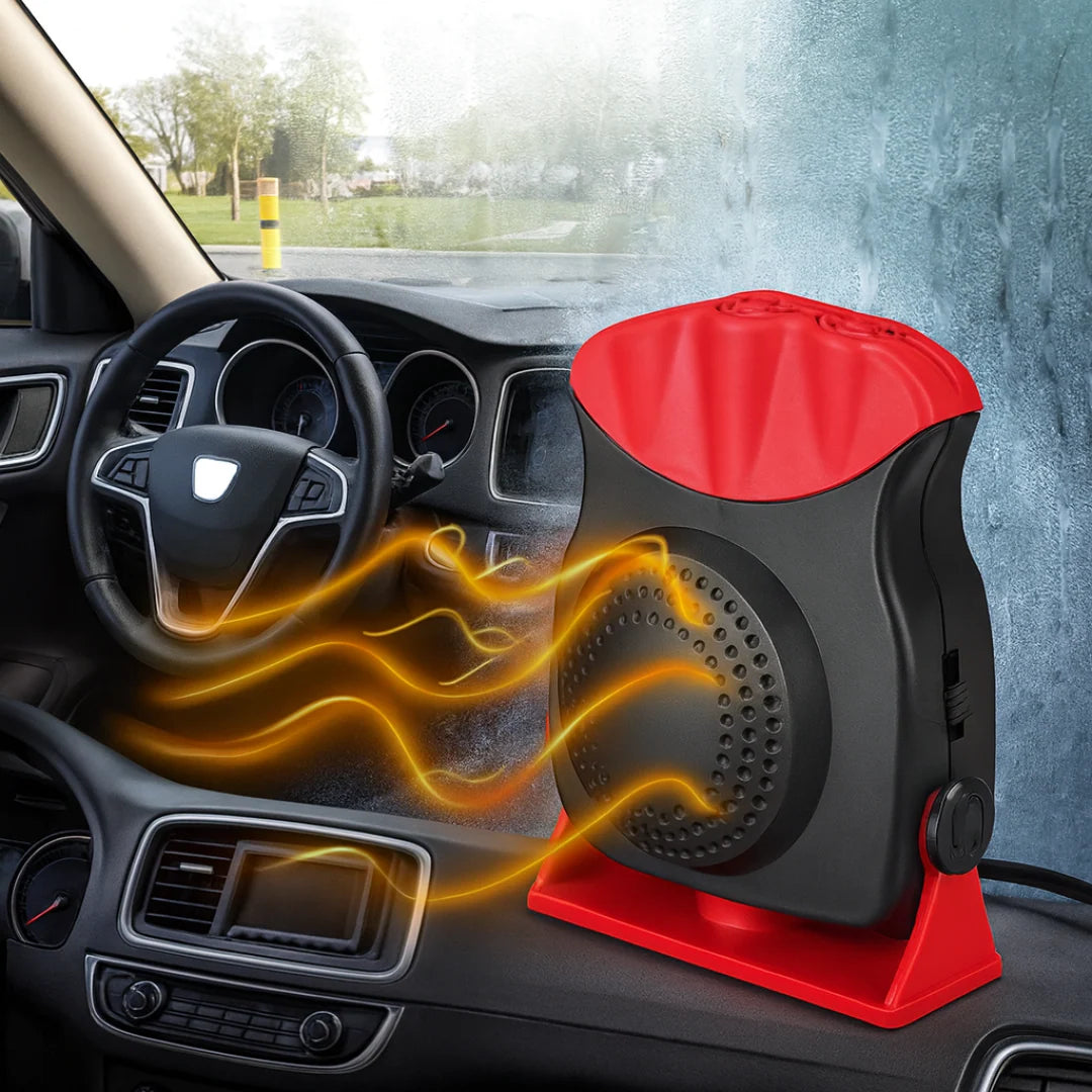 Portable Car Heater 12V Plug-In Heat & Fan Modes 180° Rotation