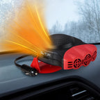 Portable Car Heater 12V Plug-In Heat & Fan Modes 180° Rotation